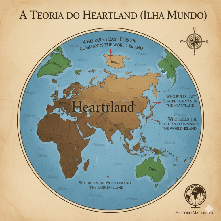 A Teoria do Heartland (ilha mundo) de Halford Mackinder