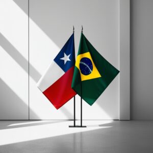bandeira Chile e Brasil