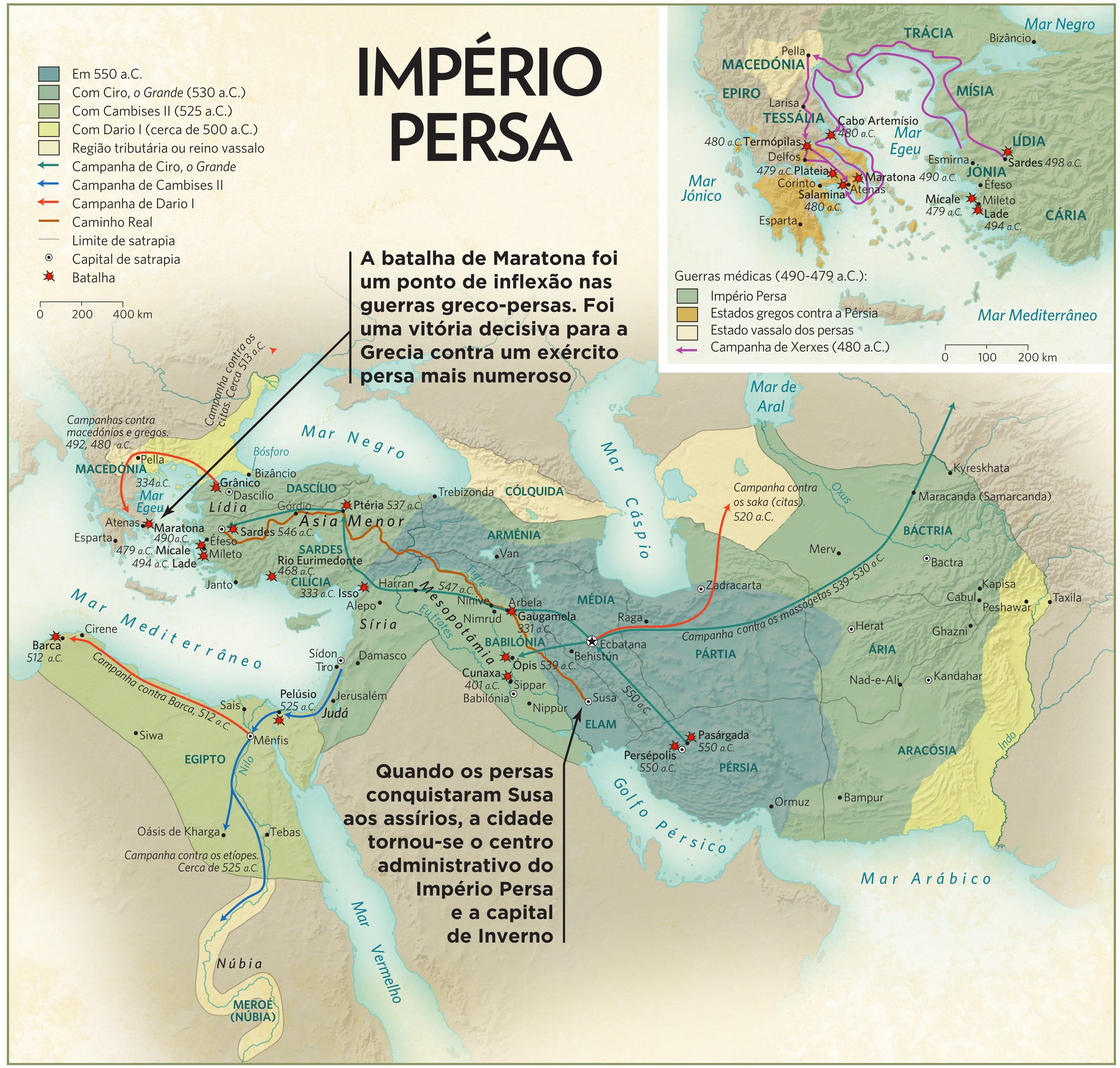Mapa do império persa
