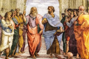 Escola de Atenas - Platão e Aristoteles