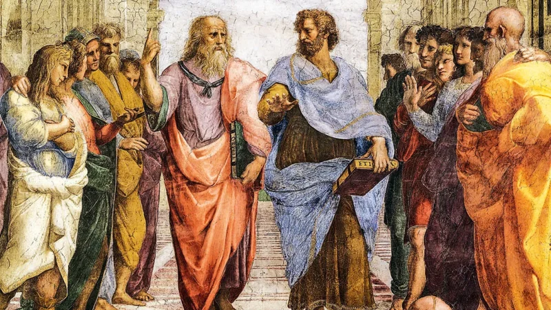 Escola de Atenas - Platão e Aristoteles