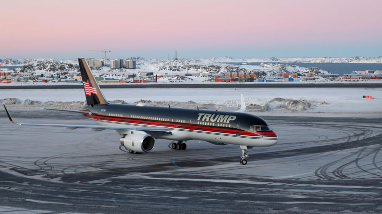 Avião de Trump na Groelândia