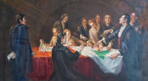 A Bandeira dos Inconfidentes de Carlos Oswald, óleo sobre tela