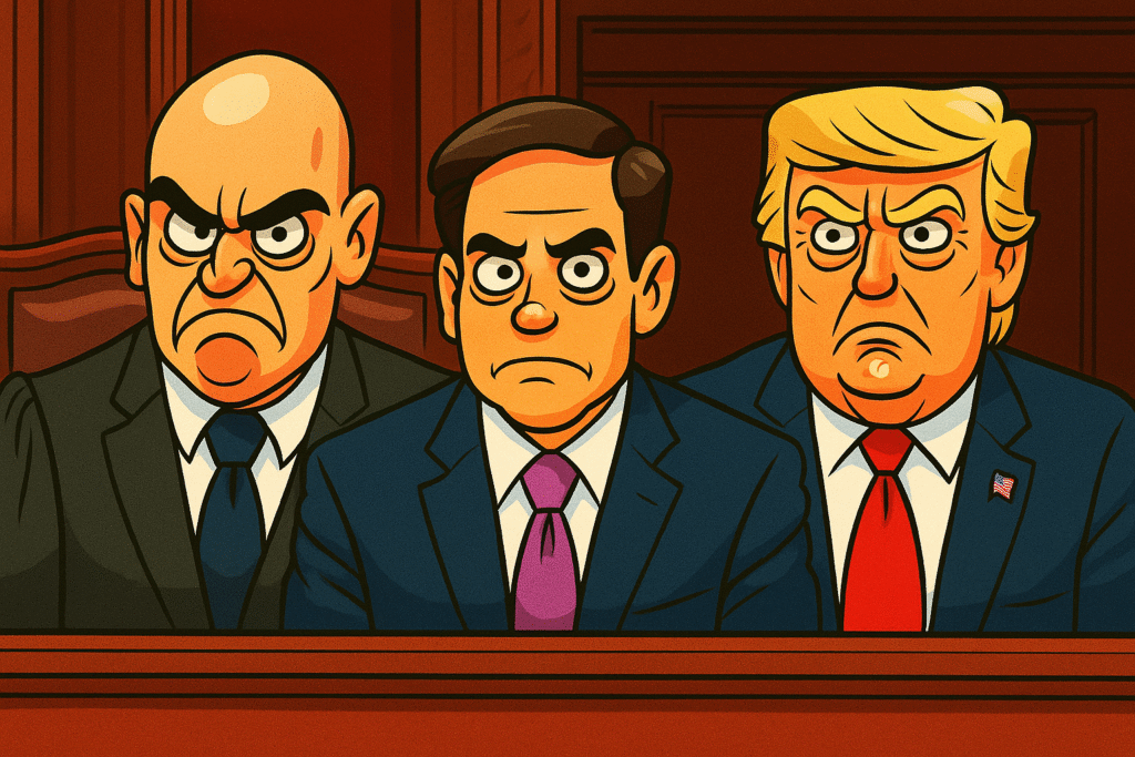 ALEXANDRE DE MORAES, MARCO RUBIO E TRUMP