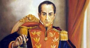 Pintura a óleo de Simón Bolívar pelo artista Epifanio Garay